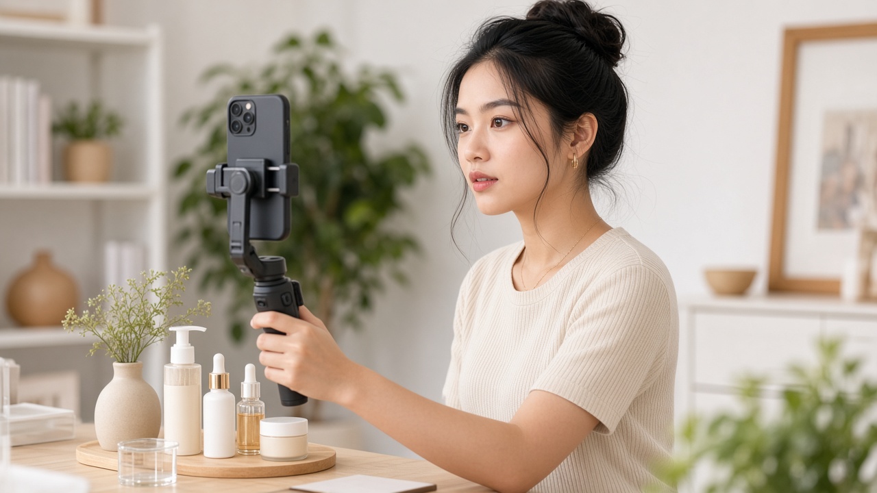 Quay video sản phẩm bằng điện thoại và gimbal