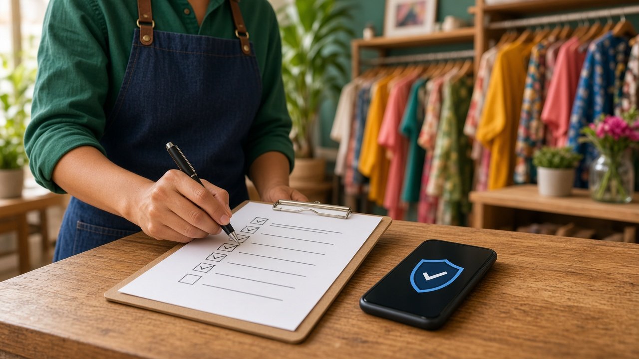 Chủ shop rà soát checklist chọn ngân hàng số an toàn