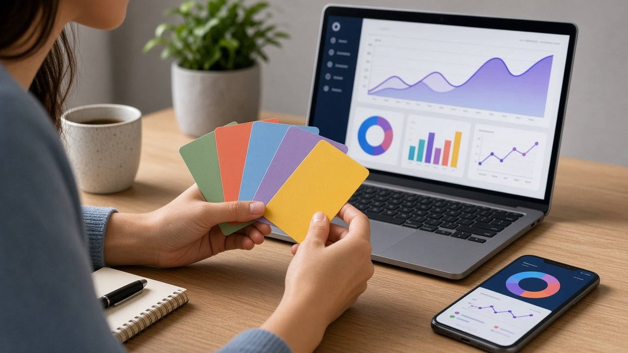 Freelancer so sánh nhiều thẻ ngân hàng theo tiêu chí